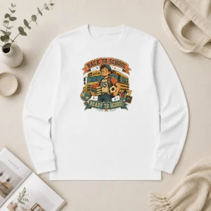 Pretty Back To School Vintage Soccer Spirit Long Sleeve Shirt