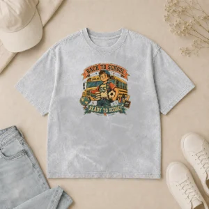 Pretty Back To School Vintage Soccer Spirit Washed T-Shirt