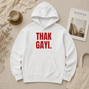 Pretty Funny Thak Gayi Hindi Tired Exhausted Hoodie
