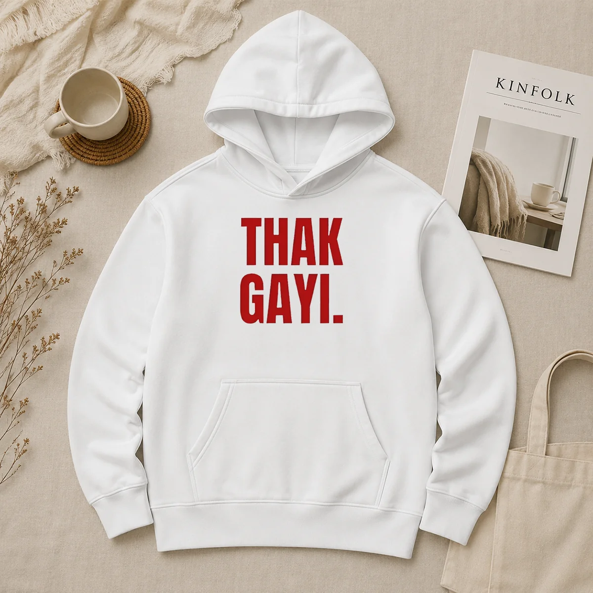 Pretty Funny Thak Gayi Hindi Tired Exhausted Hoodie Pretty Funny Thak Gayi Hindi Tired Exhausted Hoodie