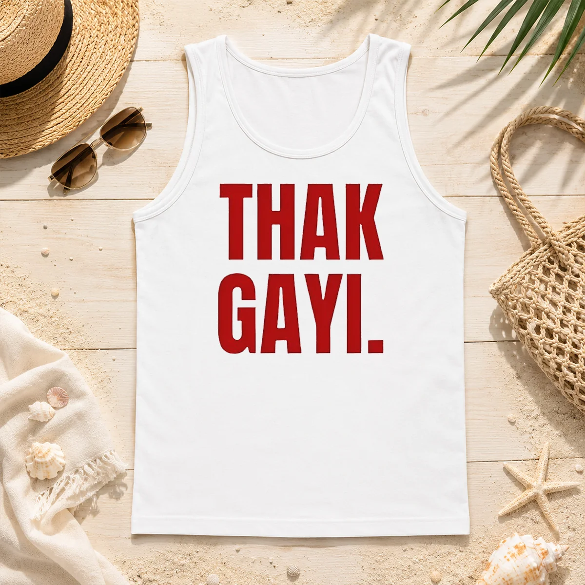 Pretty Funny Thak Gayi Hindi Tired Exhausted Tank Top Pretty Funny Thak Gayi Hindi Tired Exhausted Tank Top