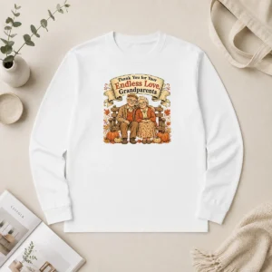 Pretty Grandparents Day Vintage Gratitude Family Long Sleeve Shirt