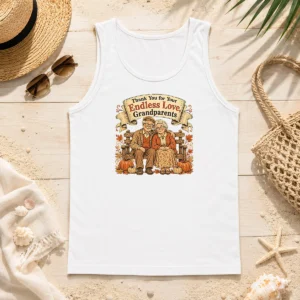 Pretty Grandparents Day Vintage Gratitude Family Tank Top