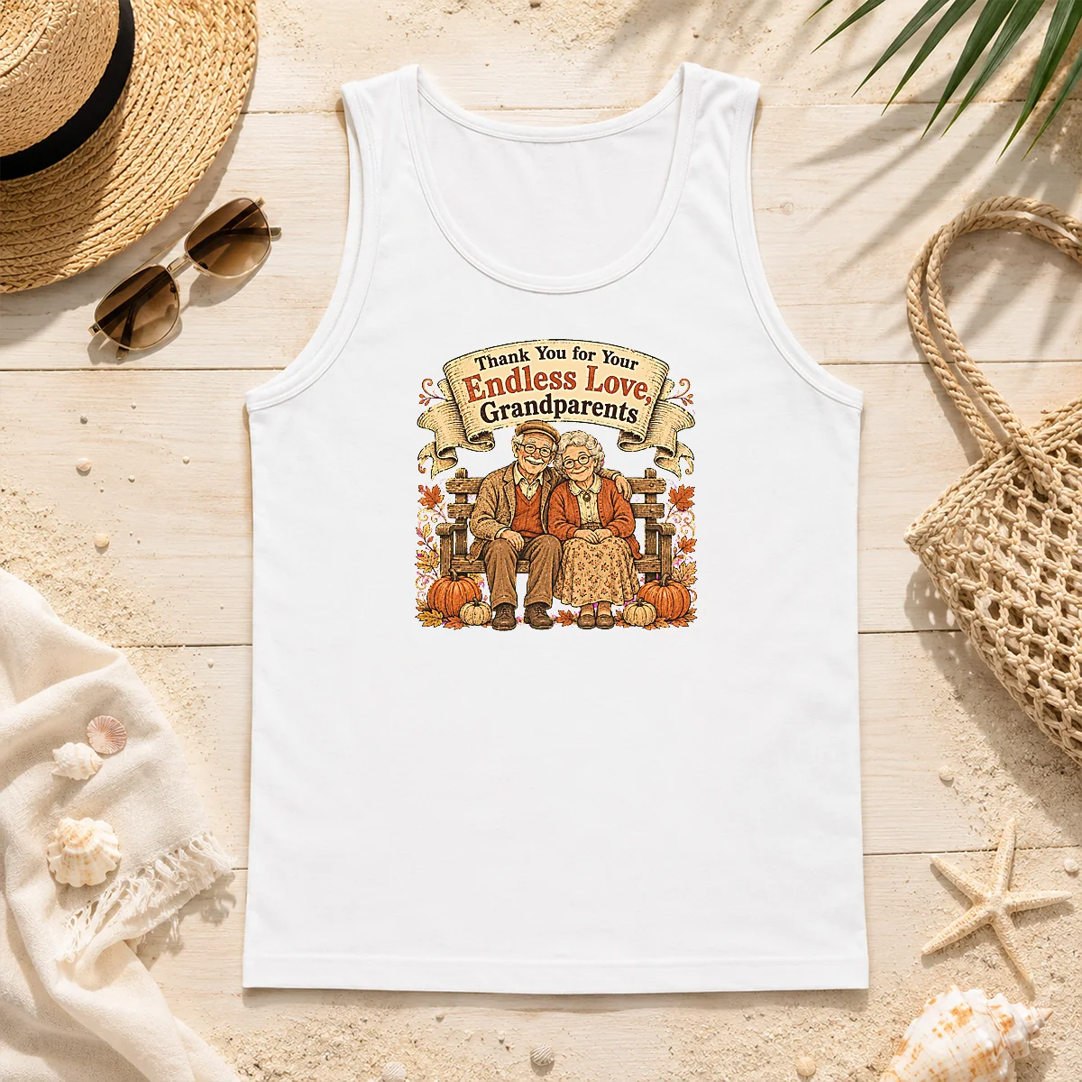 Pretty Grandparents Day Vintage Gratitude Family Tank Top Pretty Grandparents Day Vintage Gratitude Family Tank Top