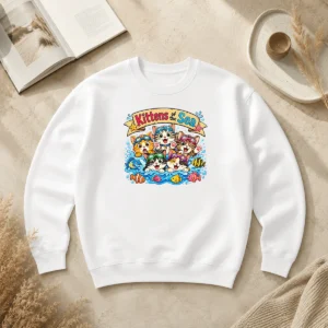 Pretty Kittens Of The Sea Cartoon Sweater