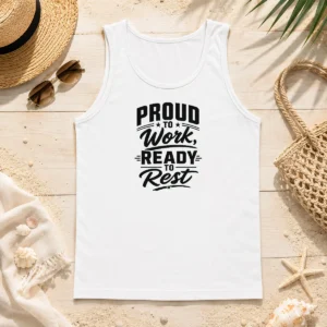 Pretty Labour Day Pride Typography Line Art Tank Top