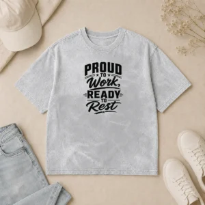 Pretty Labour Day Pride Typography Line Art on a soft washed t shirt in light pastel colors