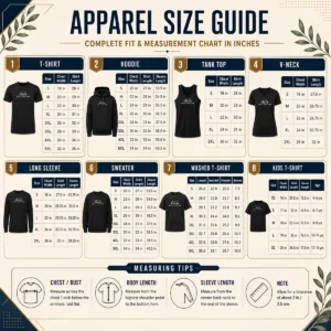 Size chart for Pretty Premium You Say Psycho Like It Is A Bad Thing with measurements in inches and cm