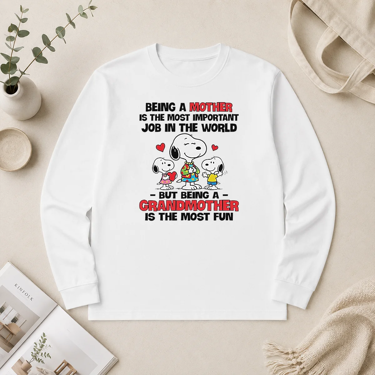Pretty Snoopy Peanuts Being A Mother Is The Most Important Job But Being A Grandmother Long Sleeve Shirt Pretty Snoopy Peanuts Being A Mother Is The Most Important Job But Being A Grandmother Long Sleeve Shirt