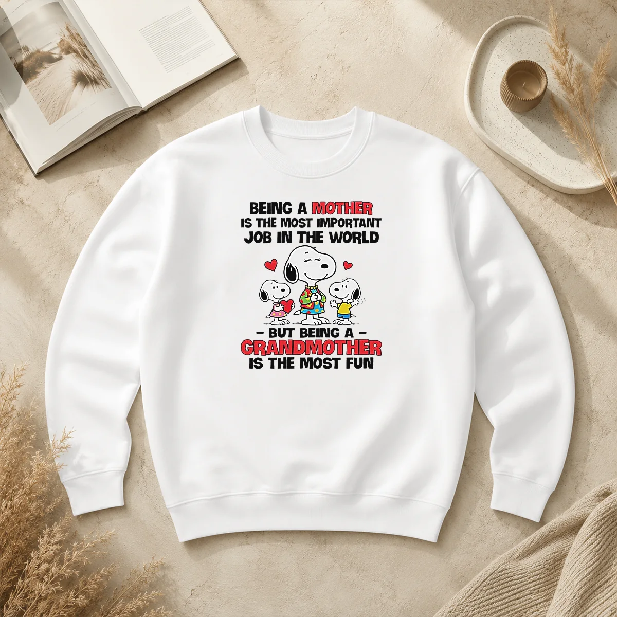 Pretty Snoopy Peanuts Being A Mother Is The Most Important Job But Being A Grandmother Sweater Pretty Snoopy Peanuts Being A Mother Is The Most Important Job But Being A Grandmother Sweater