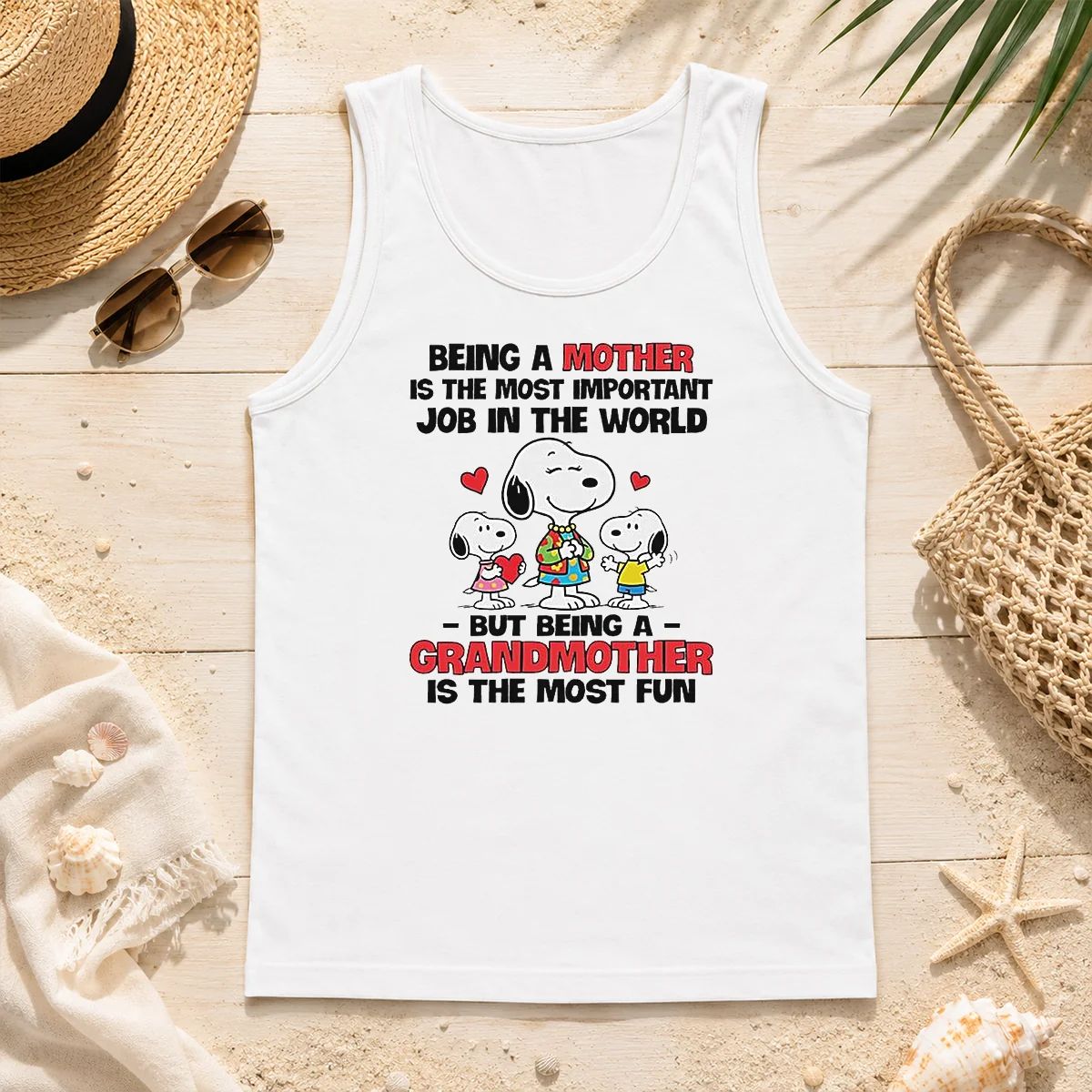 Pretty Snoopy Peanuts Being A Mother Is The Most Important Job But Being A Grandmother Tank Top Pretty Snoopy Peanuts Being A Mother Is The Most Important Job But Being A Grandmother Tank Top