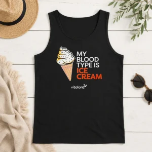 Pretty Vitalant My Blood Type Is ICE Cream Tank Top