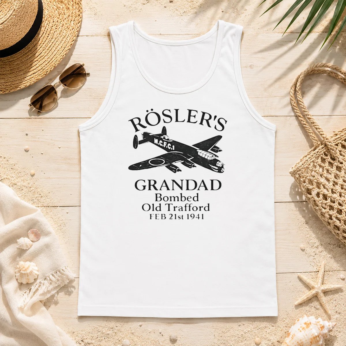 Top Awesome Roslers Grandad Bombed Old Trafford 1941 Tank Top Top Awesome Roslers Grandad Bombed Old Trafford 1941 Tank Top