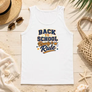 Top Back To School Vector Typography Ready To Rule Tank Top