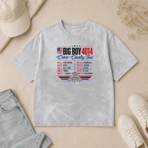 Top Big Boy 4014 Cross Country Tour Event Schedule Washed T-Shirt