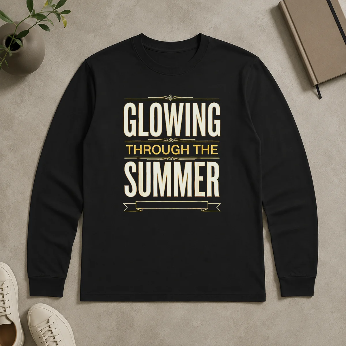Top Glowing Through The Summer Text Sunshine Season Lover Summer Long Sleeve Shirt Top Glowing Through The Summer Text Sunshine Season Lover Summer Long Sleeve Shirt