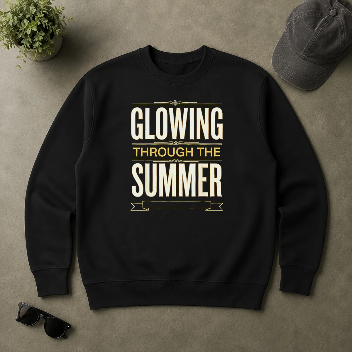 Top Glowing Through The Summer Text Sunshine Season Lover Summer Sweater Top Glowing Through The Summer Text Sunshine Season Lover Summer Sweater