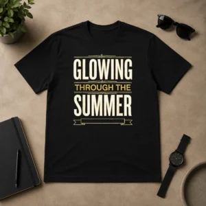 Top Glowing Through The Summer Text Sunshine Season Lover Summer