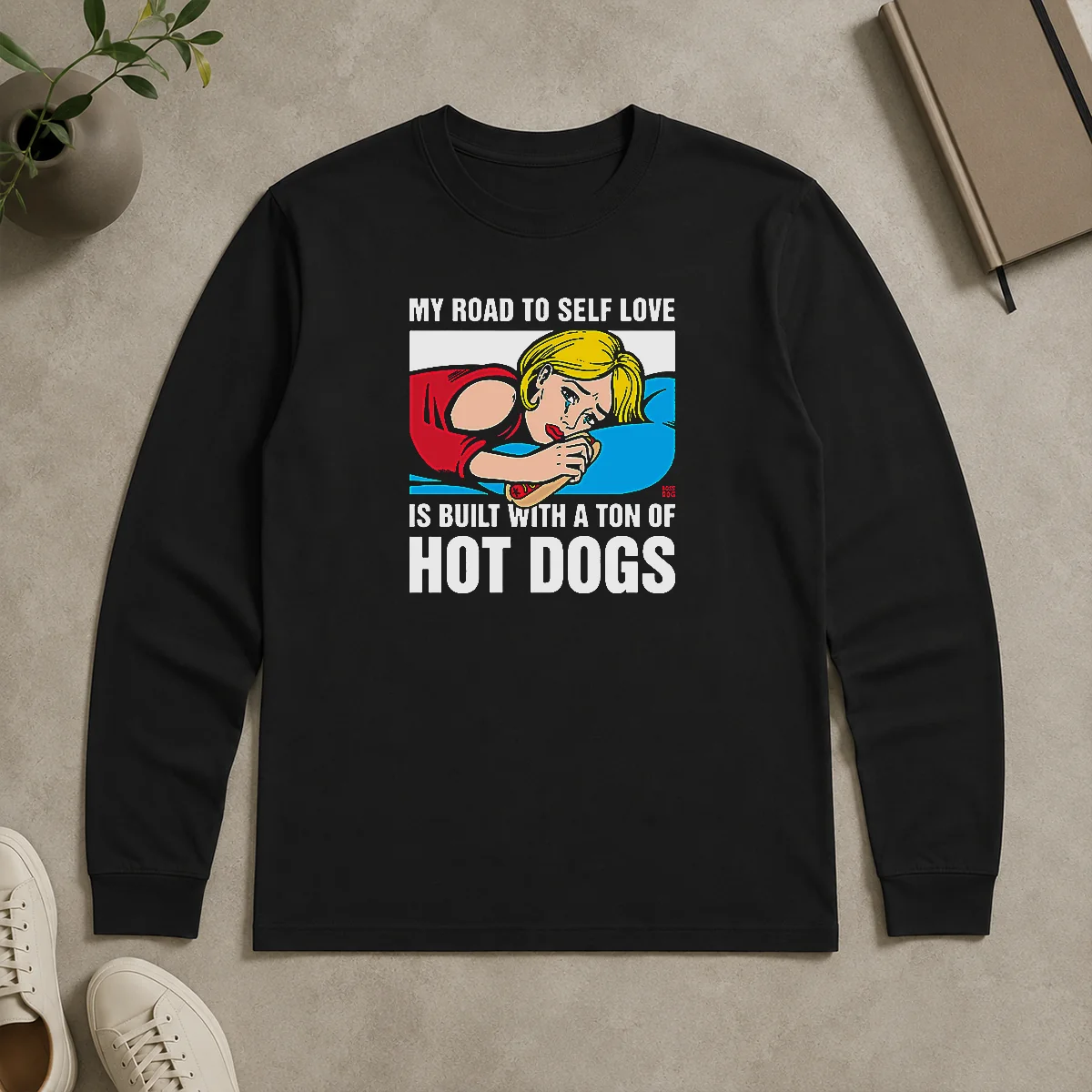 Top Good Self Love Black Long Sleeve Shirt Top Good Self Love Black Long Sleeve Shirt made from soft cotton fabric with a comfortable fit