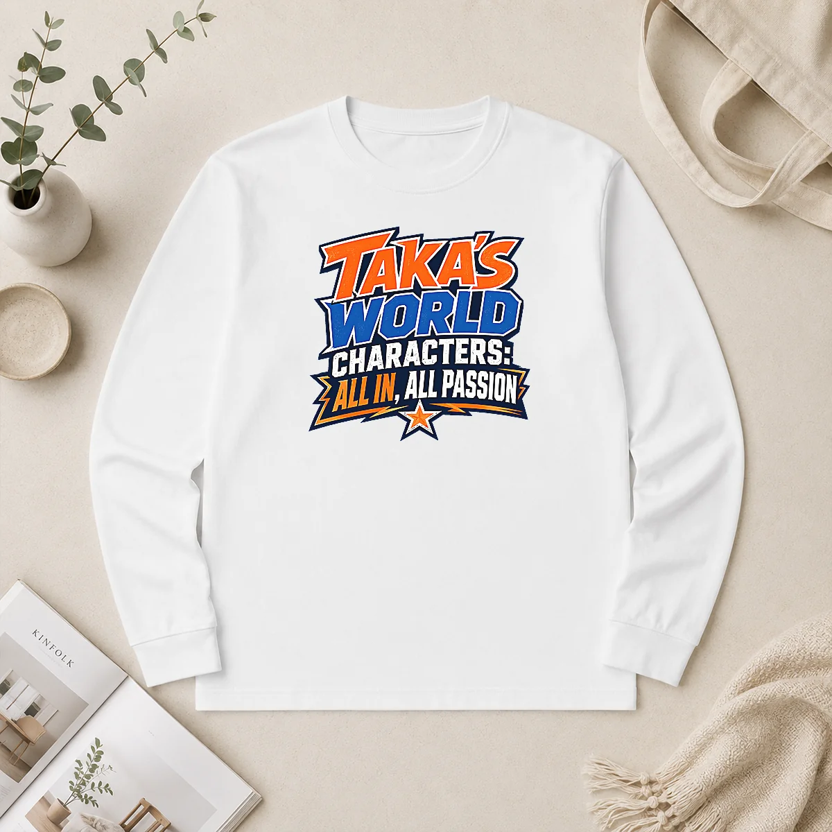 Top Hot Takas World Characters Anime Art Passion Long Sleeve Shirt Top Hot Takas World Characters Anime Art Passion Long Sleeve Shirt
