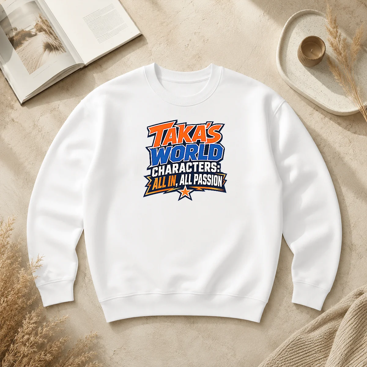 Top Hot Takas World Characters Anime Art Passion Sweater Top Hot Takas World Characters Anime Art Passion Sweater