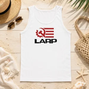 Top Larp Hammer And Sickle American Flag Logo Tank Top