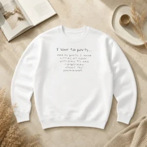 Top Nice I Love To Party Sitting At Home Watching TV Complaining About Government Sweater