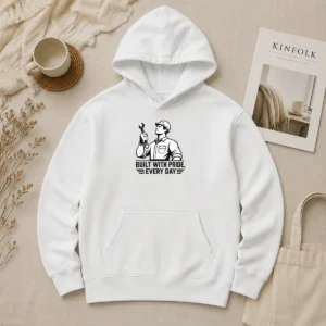 Top Premium Labour Day Minimalist Built With Pride Every Day Hoodie