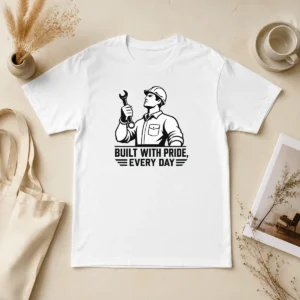 Top Premium Labour Day Minimalist Built With Pride Every Day
