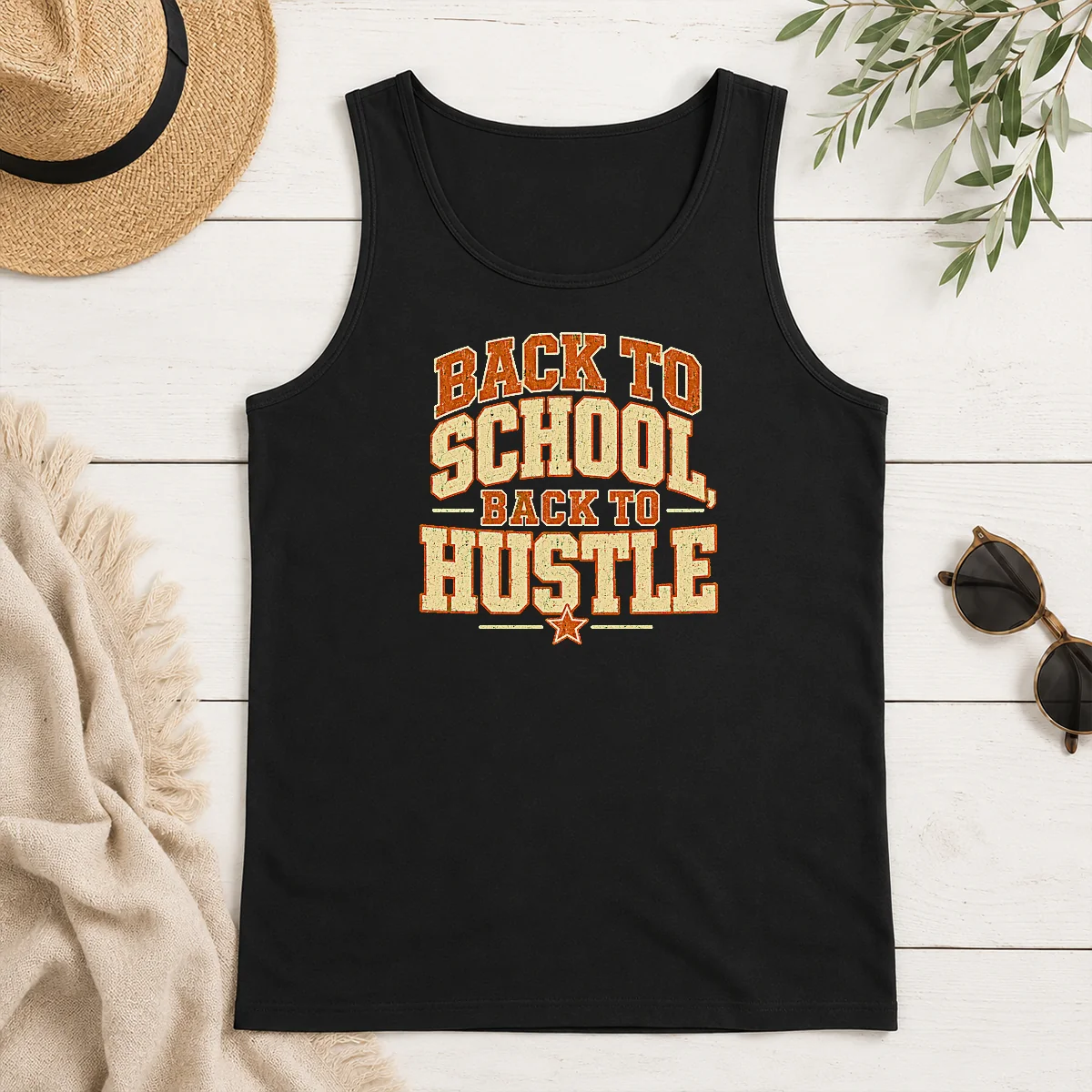 Top Pretty Back To School Hustle Vintage For Students And Teacher Tank Top Top Pretty Back To School Hustle Vintage For Students And Teacher Tank Top