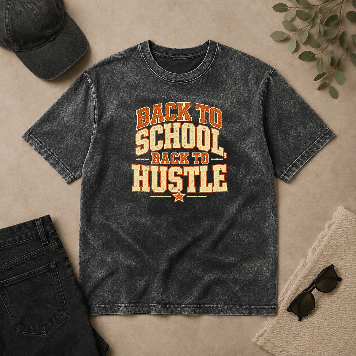 Top Pretty Back To School Hustle Vintage For Students And Teacher Washed T Shirt Top Pretty Back To School Hustle Vintage For Students And Teacher Washed T-Shirt
