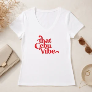 Top That Cebu Vibe V Neck Shirt in light fabric, perfect fit and casual style