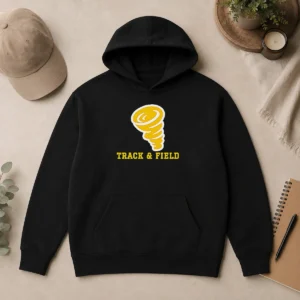 Top Tornado Track And Field Athletics Logo Hoodie