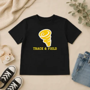 Top Tornado Track And Field Athletics Logo Kids T-Shirt