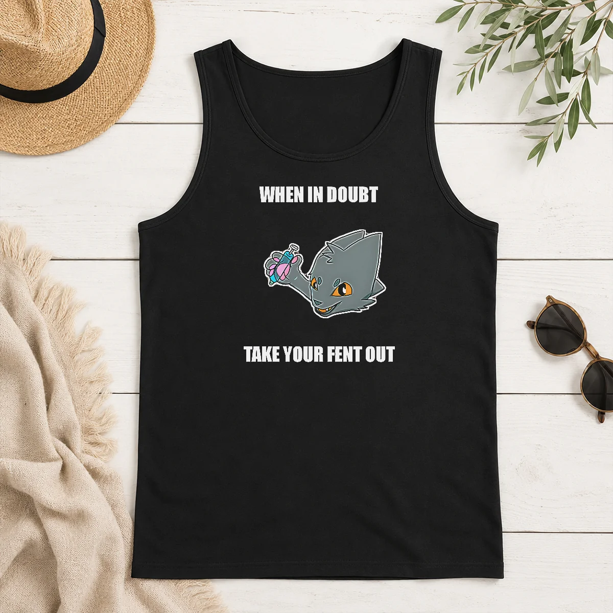 Top When In Doubt Take Your Fent Out Tank Top Top When In Doubt Take Your Fent Out Tank Top