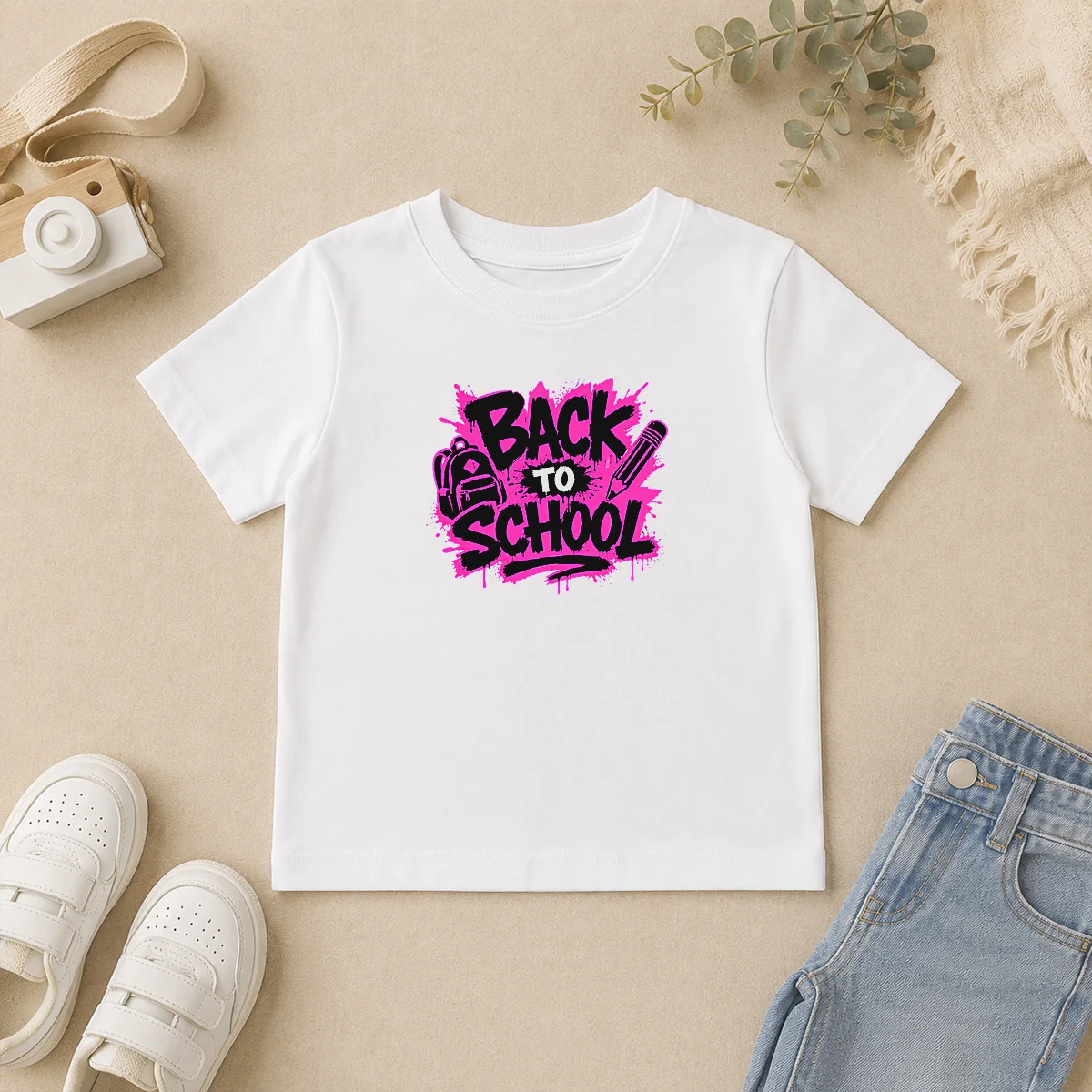 Funny Hot Cute Cartoon Back To School Apple Pencil Stars Kids T Shirt Funny Hot Cute Cartoon Back To School Apple Pencil Stars Kids T-Shirt