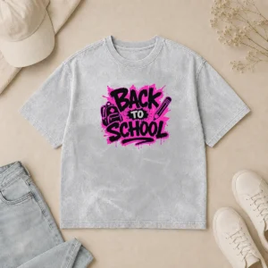 Funny Hot Cute Cartoon Back To School Apple Pencil Stars Washed T-Shirt