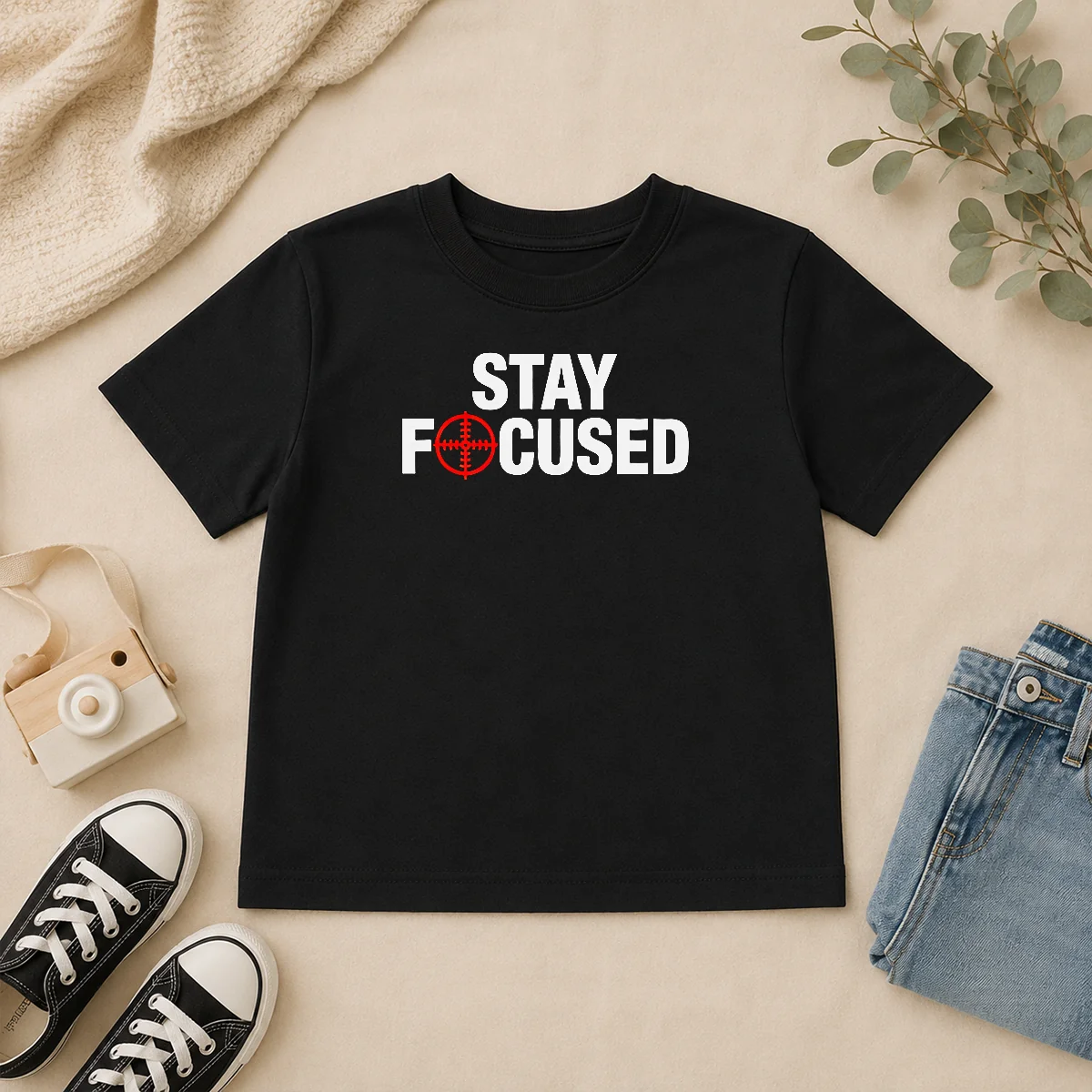 Funny Hot Stay Focused Crosshair Kids T Shirt Funny Hot Stay Focused Crosshair Kids T-Shirt