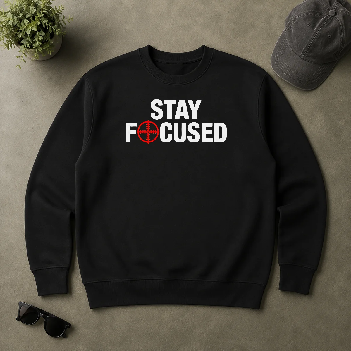 Funny Hot Stay Focused Crosshair Sweater Funny Hot Stay Focused Crosshair Sweater