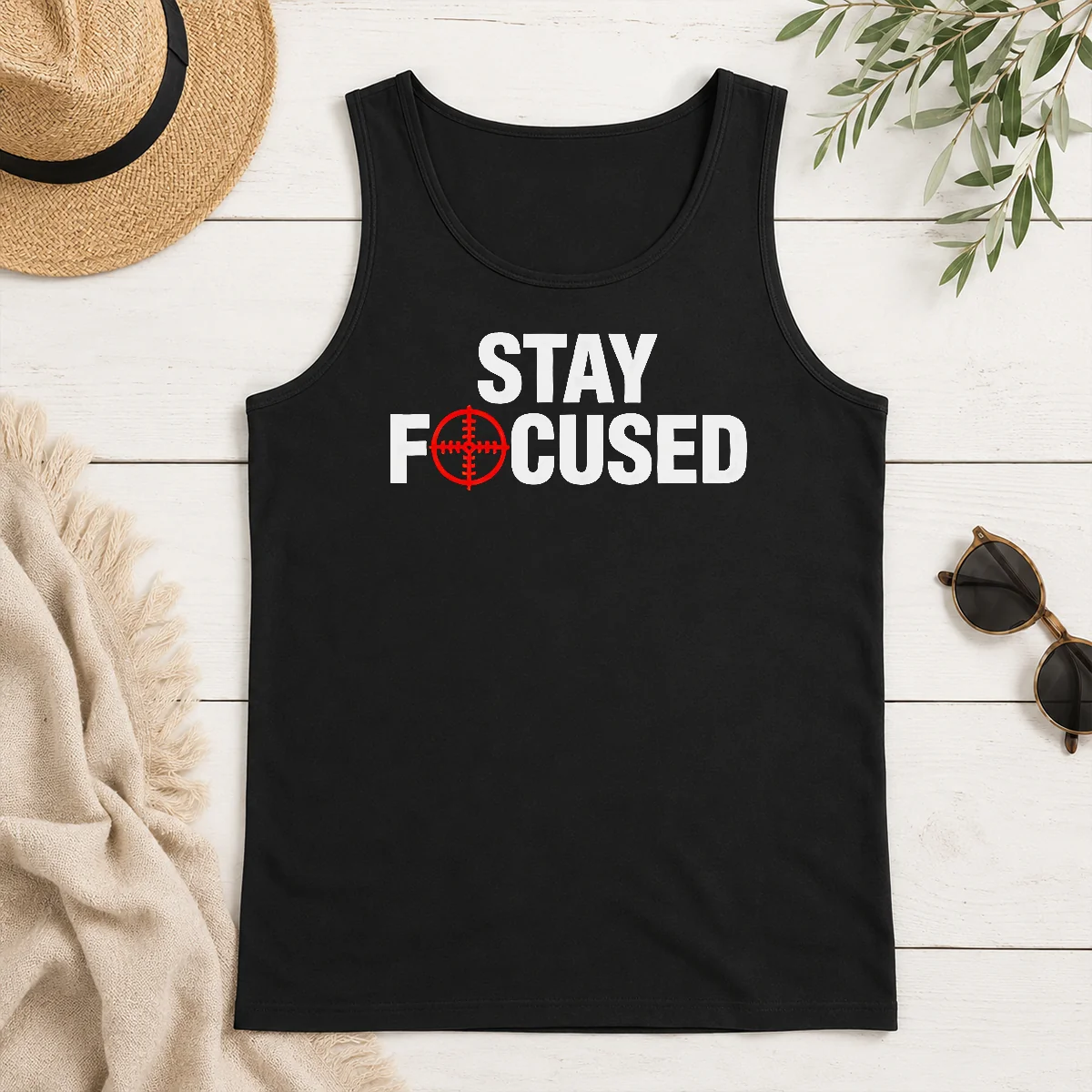 Funny Hot Stay Focused Crosshair Tank Top Funny Hot Stay Focused Crosshair Tank Top