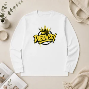 Funny Official Dubowsky Graffiti Crown Paint Drip Street Art Logo Long Sleeve Shirt