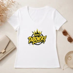 Funny Official Dubowsky Graffiti Crown Paint Drip Street Art Logo V-Neck Shirt