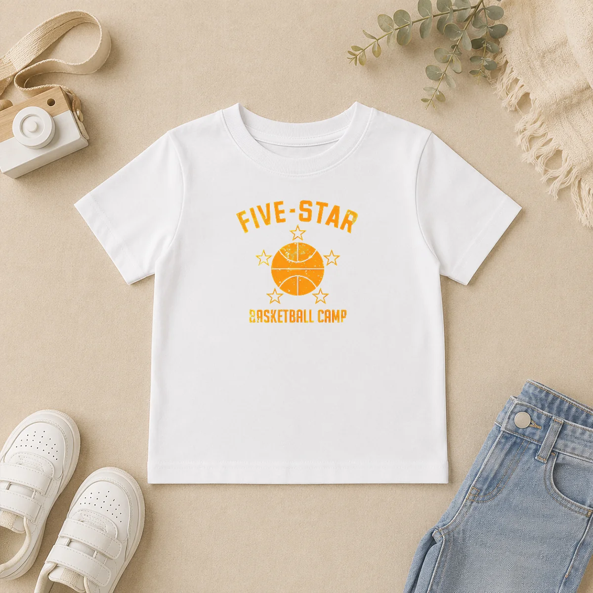 Good Distressed Five Star Basketball Camp Youth Sports Kids T Shirt Good Distressed Five Star Basketball Camp Youth Sports Kids T-Shirt
