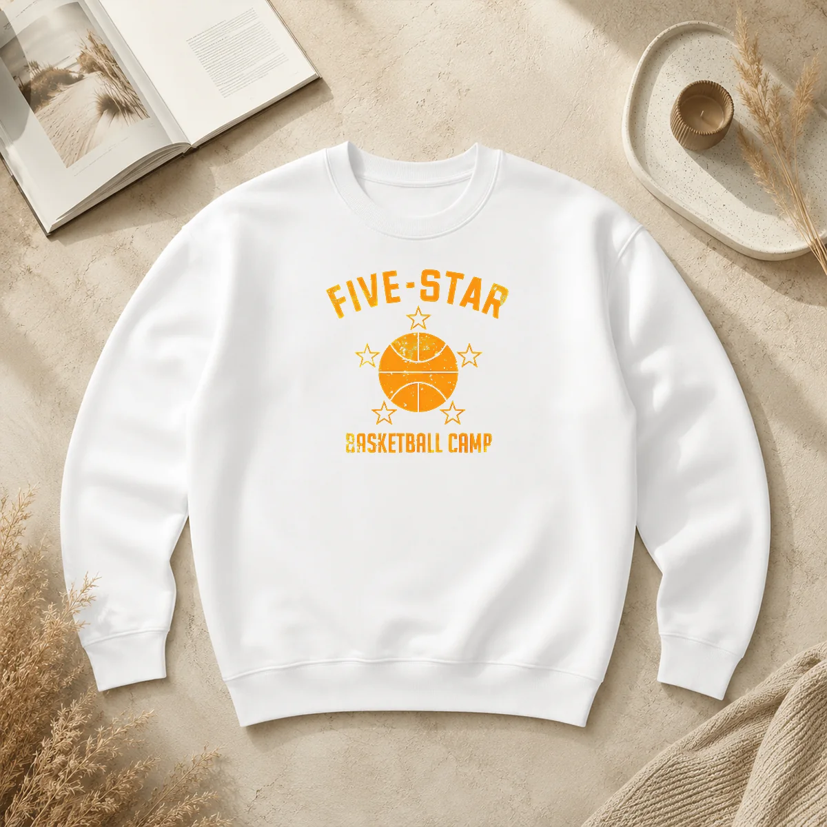 Good Distressed Five Star Basketball Camp Youth Sports Sweater Good Distressed Five Star Basketball Camp Youth Sports Sweater