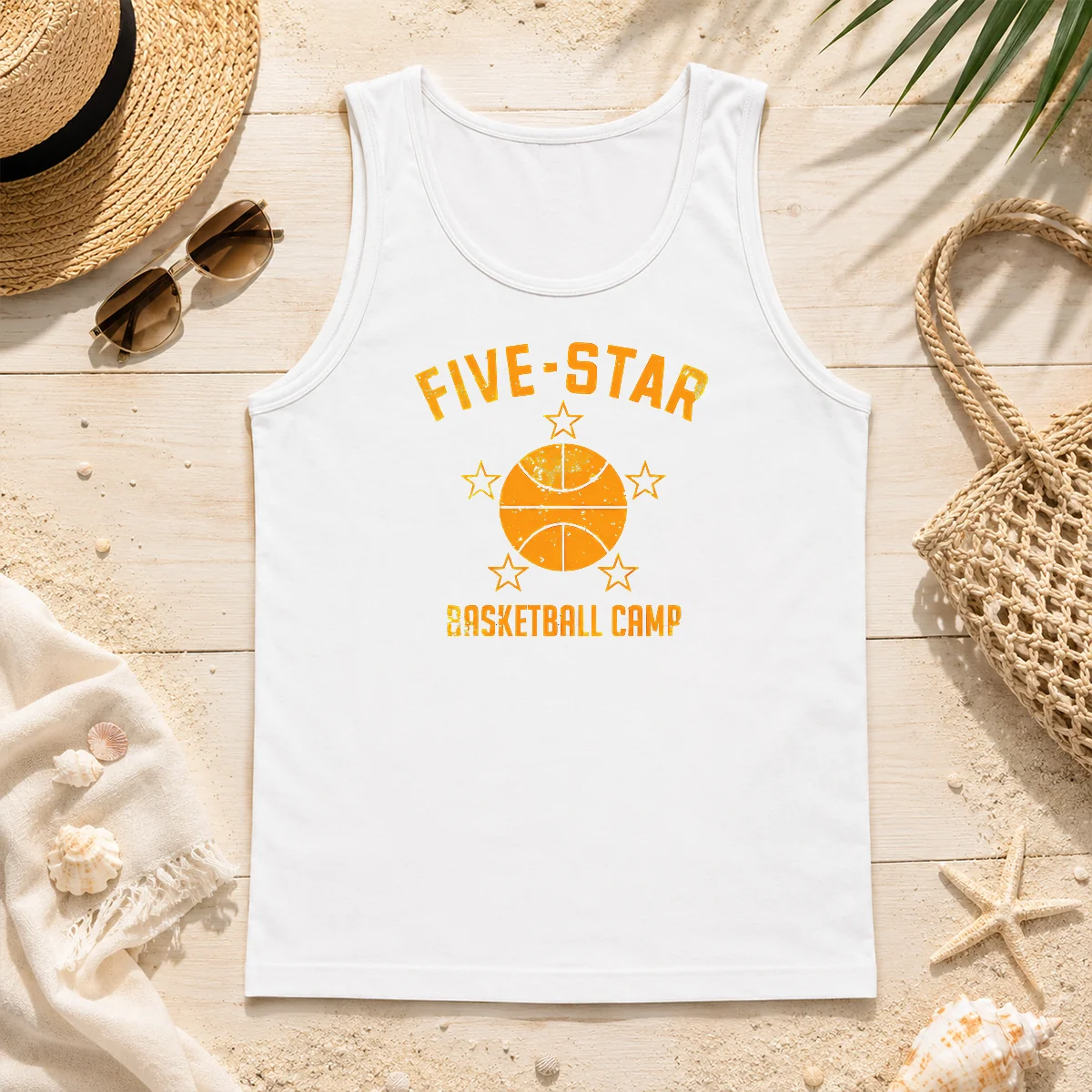 Good Distressed Five Star Basketball Camp Youth Sports Tank Top Good Distressed Five Star Basketball Camp Youth Sports Tank Top