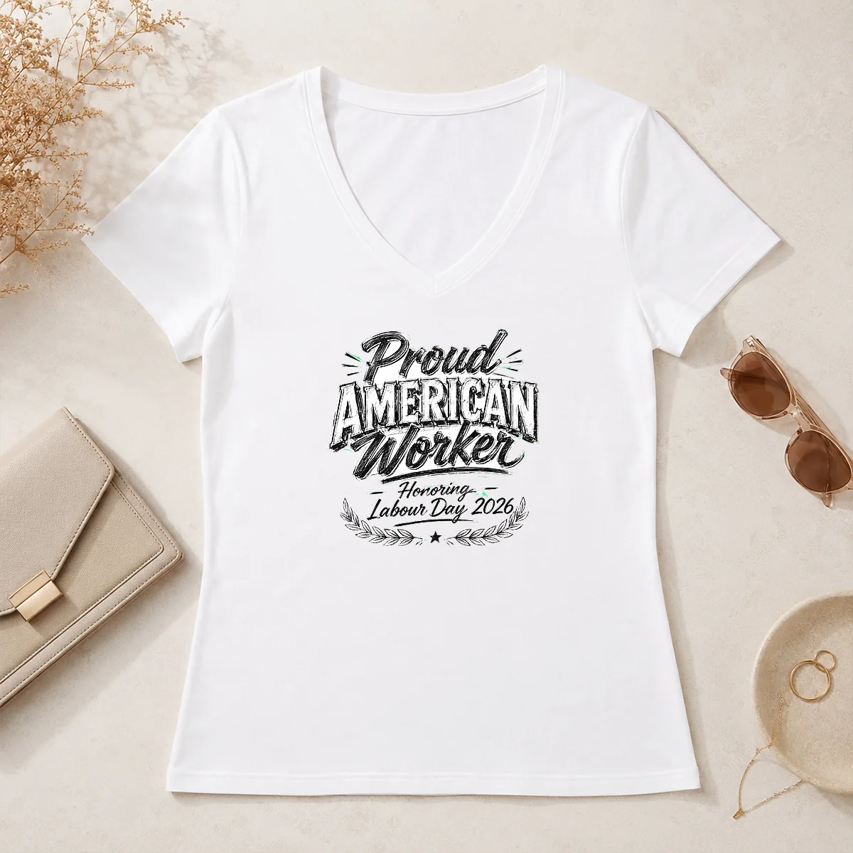 Good Nice Labour Day Proud American V-Neck Shirt Good Nice Labour Day Proud American V-Neck Shirt