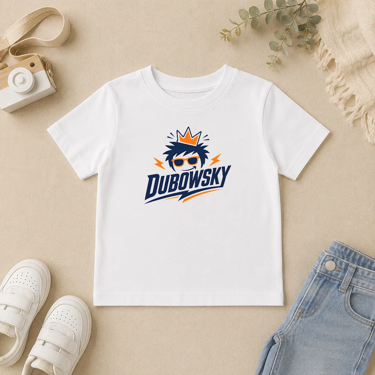 Good Top Dubowsky Cool King Crown Sunglasses Mascot Logo Kids T Shirt Good Top Dubowsky Cool King Crown Sunglasses Mascot Logo Kids T-Shirt