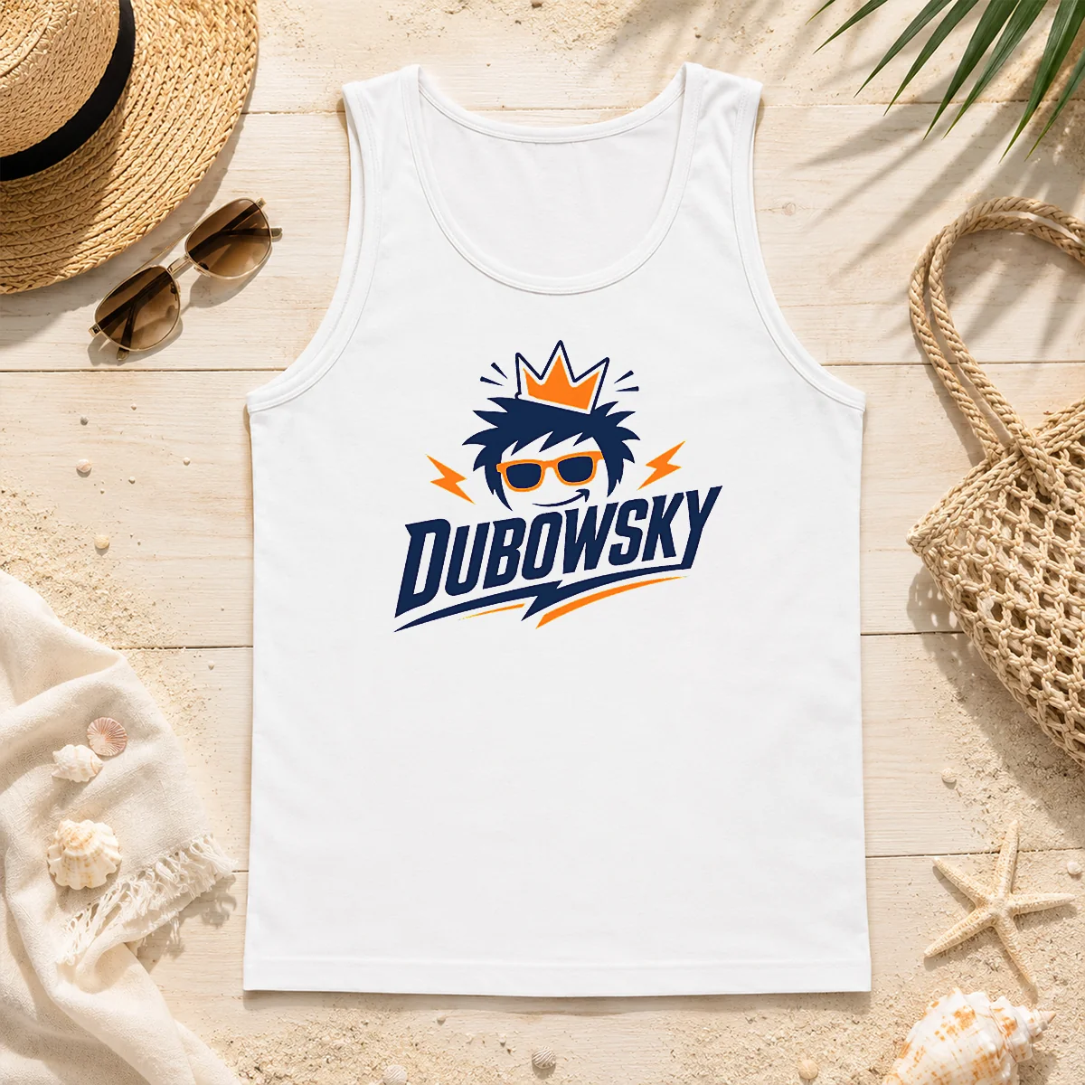 Good Top Dubowsky Cool King Crown Sunglasses Mascot Logo Tank Top Good Top Dubowsky Cool King Crown Sunglasses Mascot Logo Tank Top