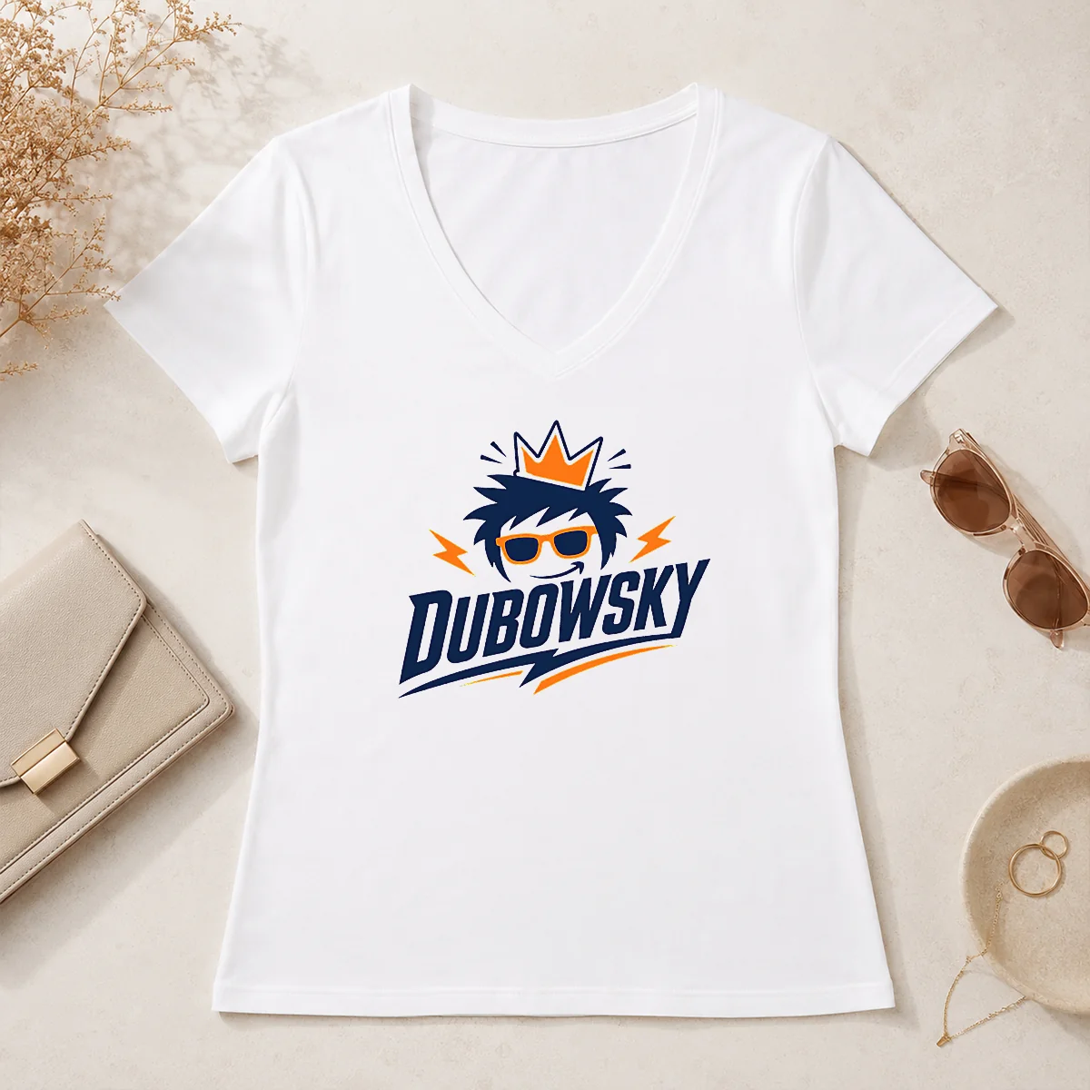 Good Top Dubowsky Cool King Crown V-Neck Shirt Good Top Dubowsky Cool King Crown V-Neck Shirt