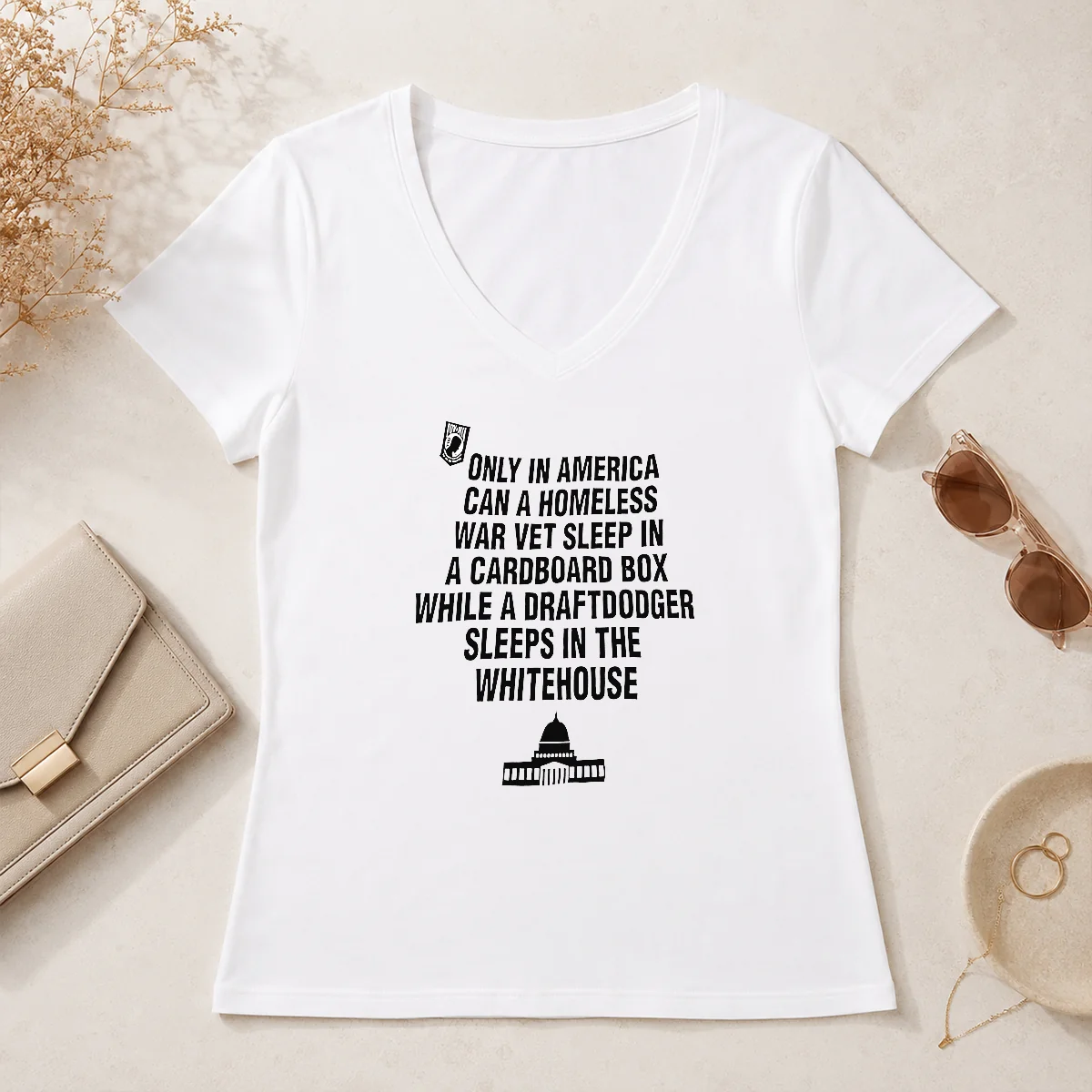 Happy Awesome Only In America Can V-Neck Shirt Happy Awesome Only In America Can V-Neck Shirt